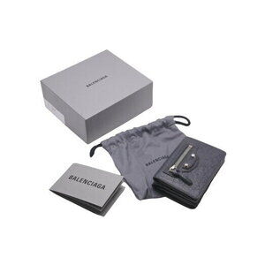 Balenciaga Neo Classic Wallet Studs Calfskin Gray